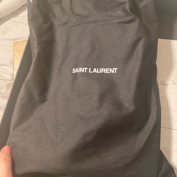 Saint Laurent Red metallic booties - Picture 2 of 4